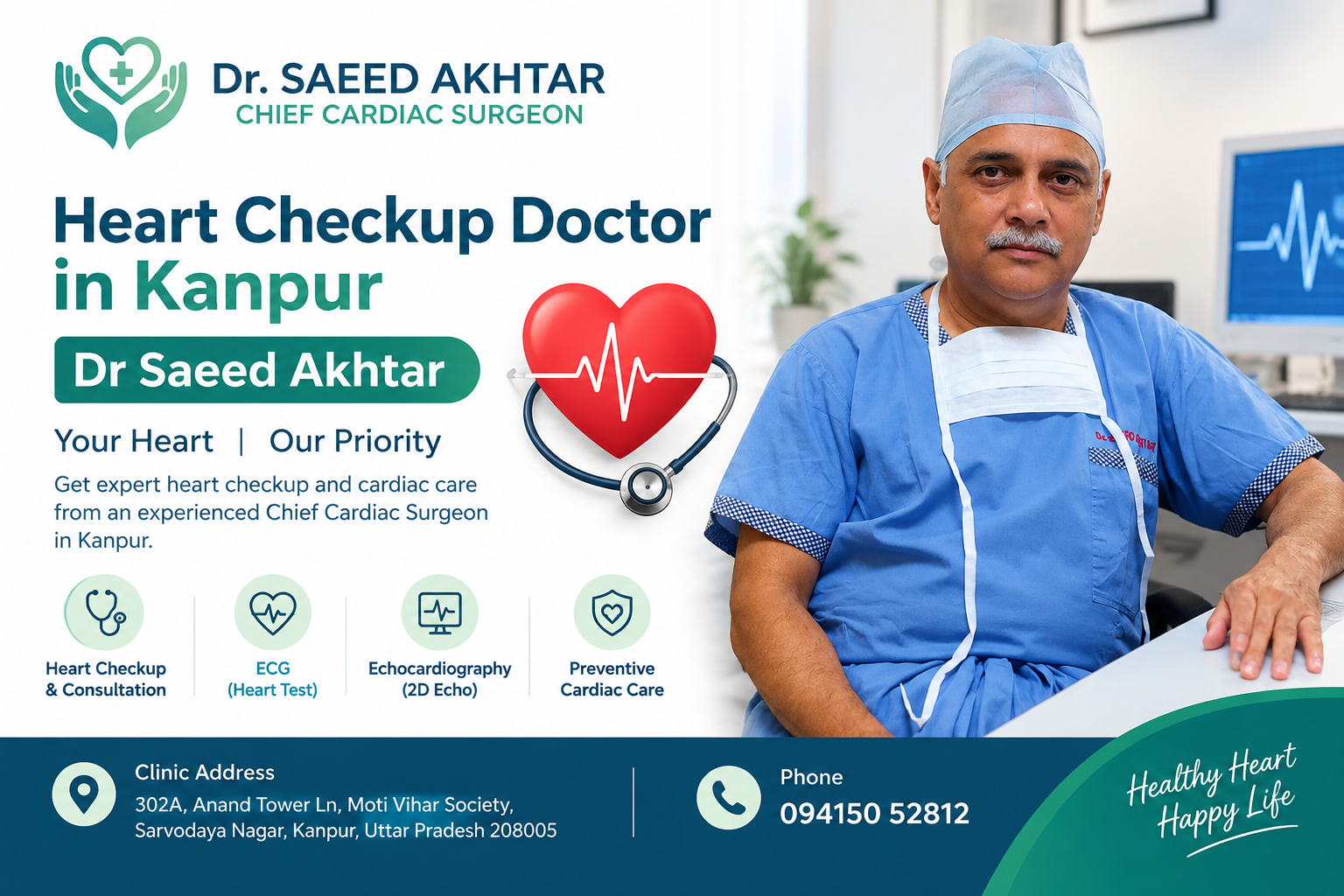 Heart Checkup Doctor in Kanpur Dr Saeed Akhtar